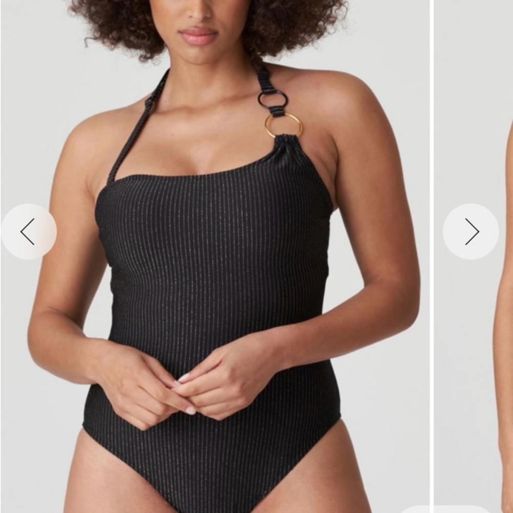 Prima Donna Black and Gold One-Piece Swimsuit